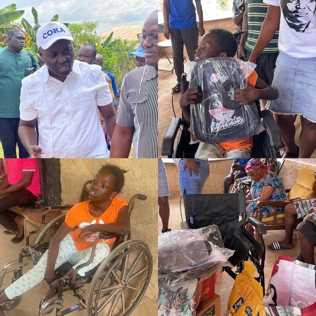 NPP’s COKA Donates Wheelchair, School Supplies, Money to Physically Challenged Girl in Kyekyewere